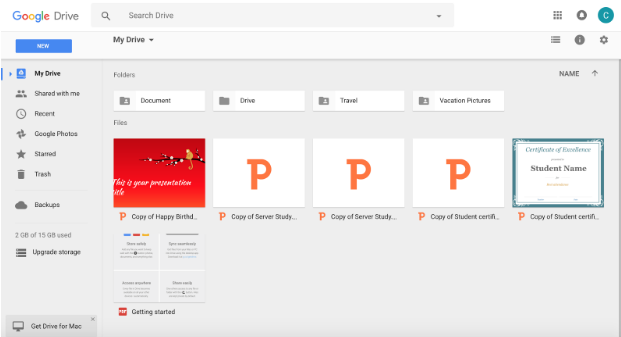 Online Google Drive Folder