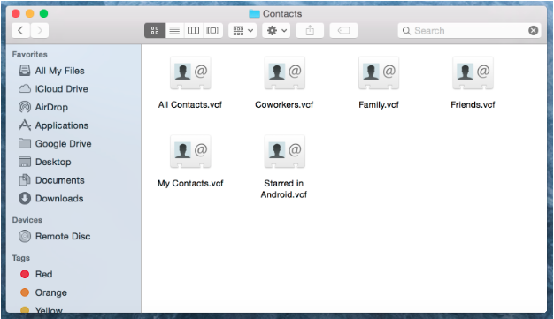 Contacts Folder