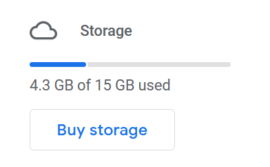 Storage used in My Drive