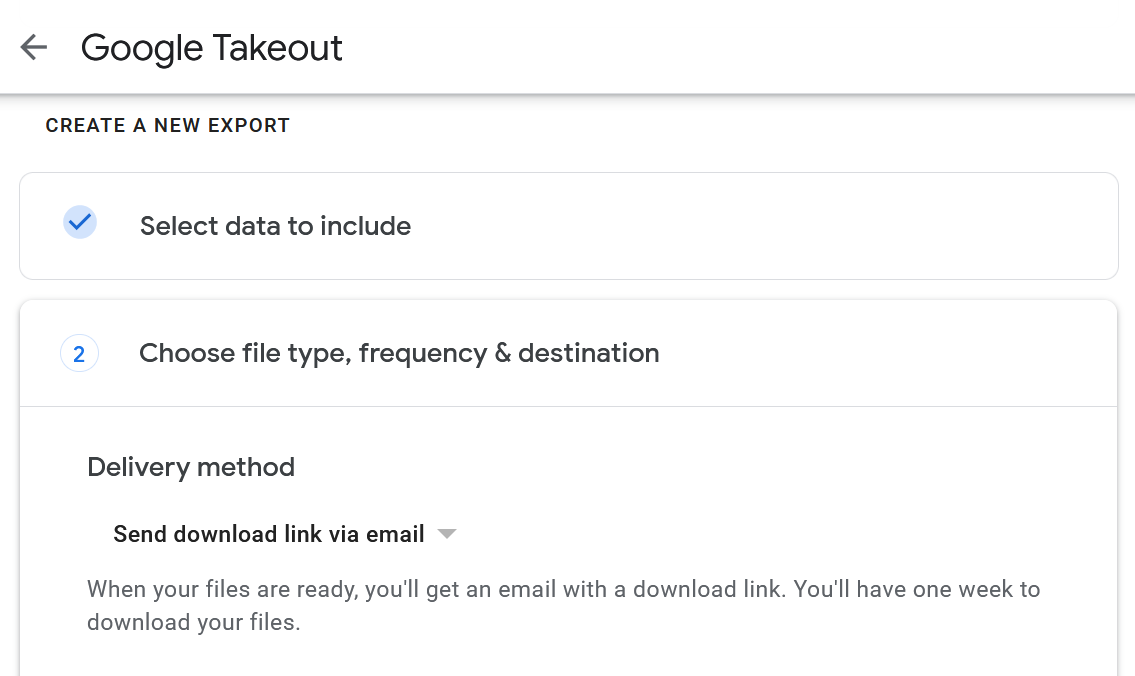 How to combine Google Drives manually, Option 1: downloading using Google Takeout